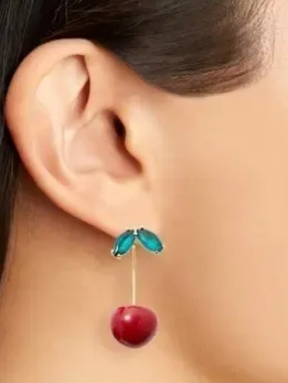 New Kate Spade Ma Cherie Drop Cherry Crystal Earings